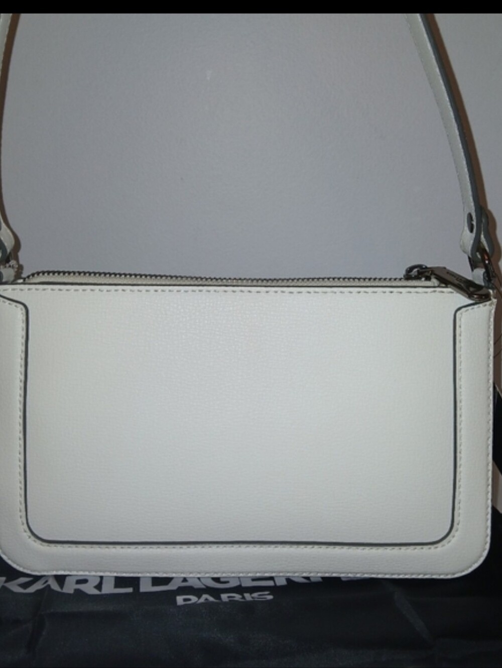 Leather Karl Lagerfeld Noveau Minimalist Block Letter Bag w/dustbag - Picture 8 of 16